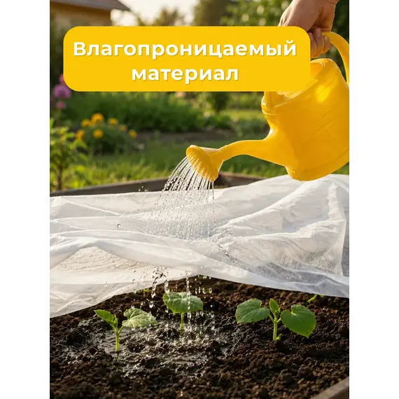 Укрывной материал для грядок 10х1.6м спанбонд белый